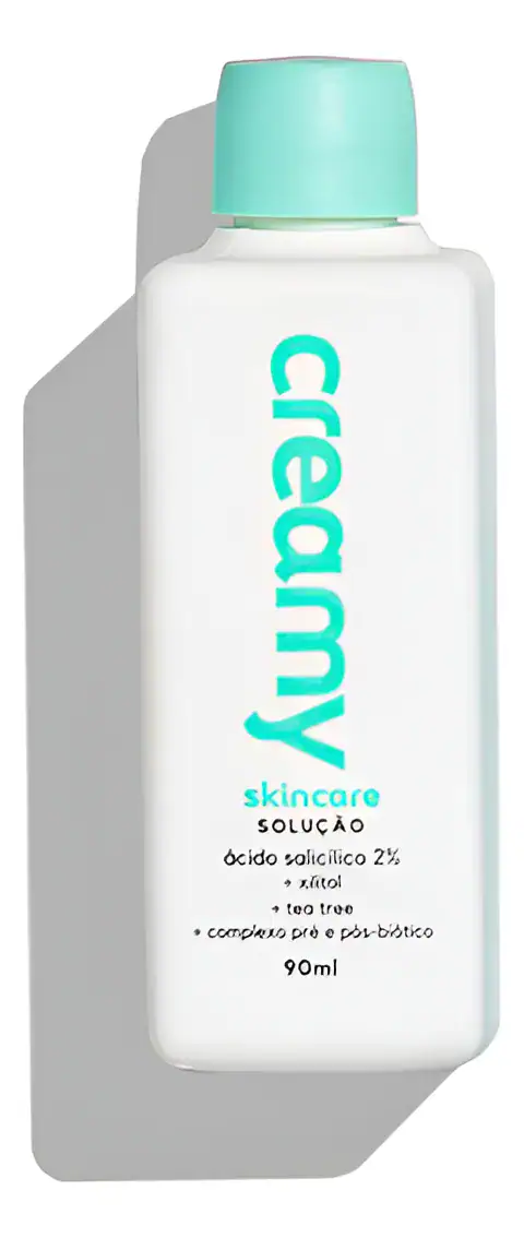 Creamy skincare ácido salicílico 90ml | tônico antioleosidade, rápida absorção, diminui o brilho excessivo, diminui os cravos | peles mistas, oleosas, noturno e diurno - Imagem 5