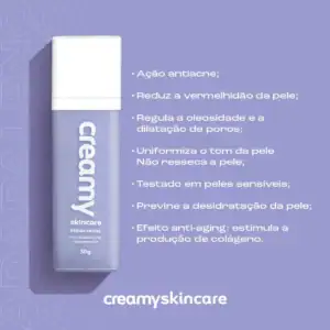Creamy Skincare Sérum Adapalenato 0,5% 30g | Antiacne Com Retinoide Avançado, Reduz Acne, Poros Dilatados E Vermelhidão | Peles Sensíveis, Uso Noturno