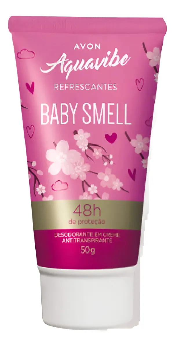 Desodorante Avon Em Creme Aquavibe Baby Smell 50g Cheirinho De Bebê - Imagem 6