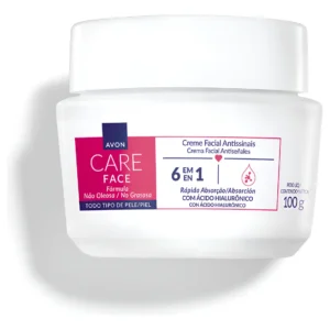 Creme Facial Antissinais 6 Em 1 Avon Care 100g