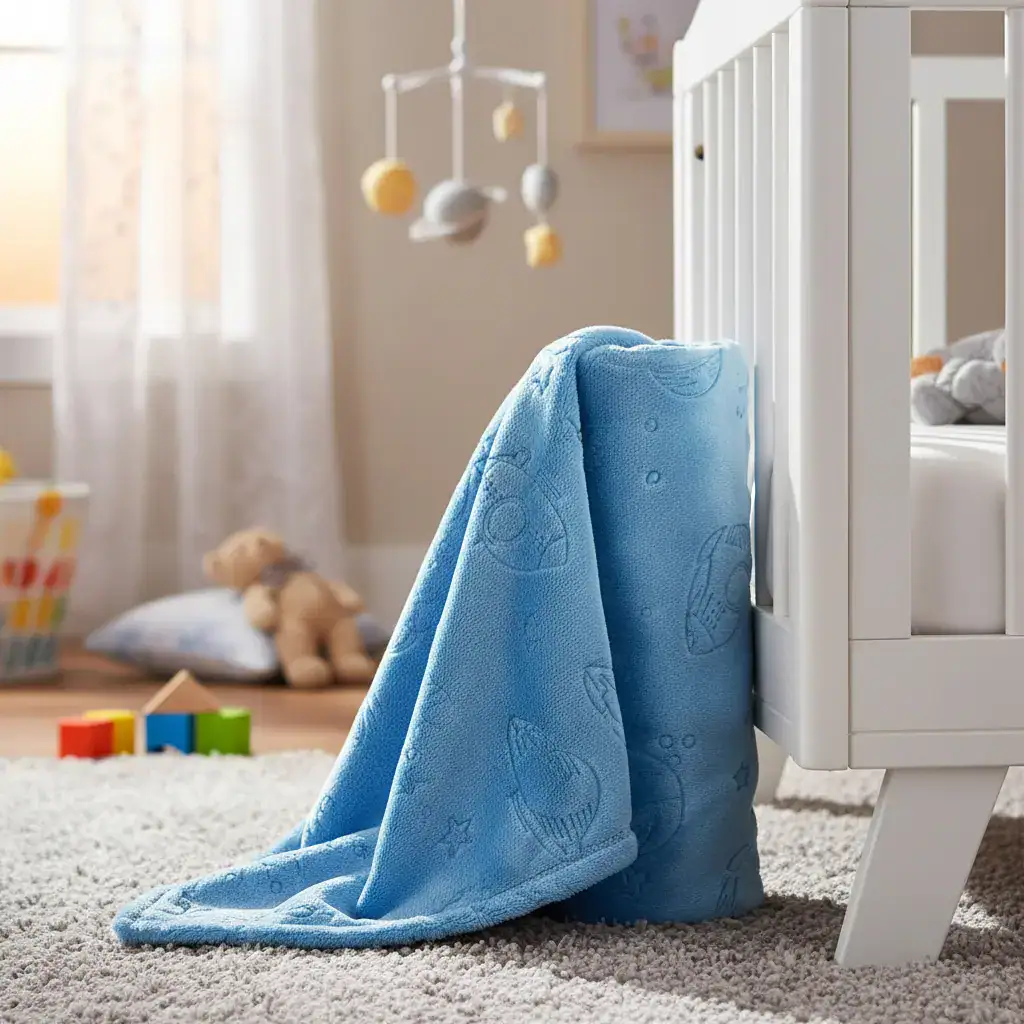 Mantinha Berço Flece 3d Cobertor Para Bebê Quentinha Menino - Imagem 2