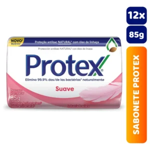 Kit C/ 12 Un Sabonete Barra Antibac Protex Suave 85g