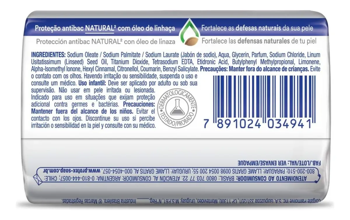 Kit C/ 12 Un Sabonete Barra Antibac Protex Suave 85g - Imagem 6