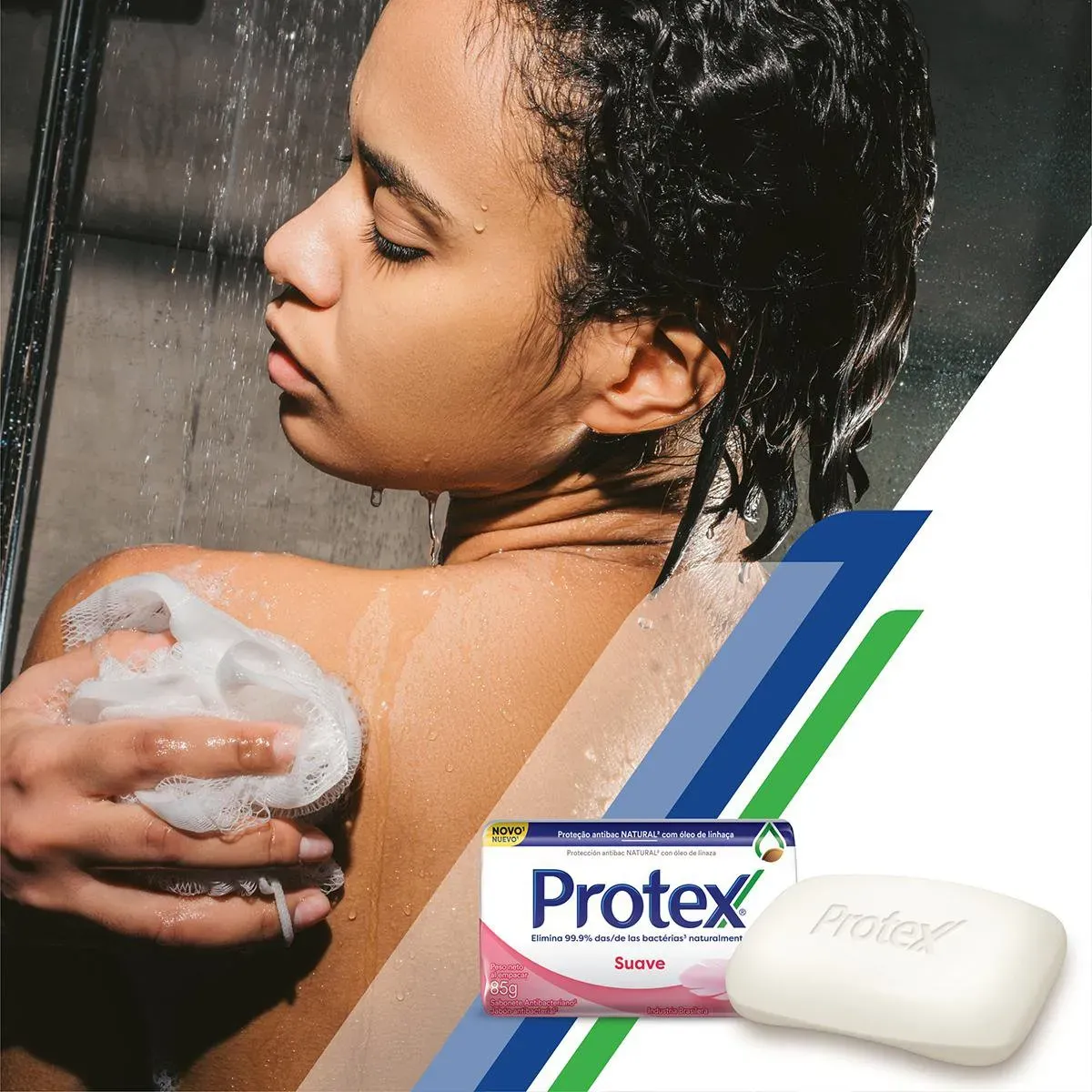 Kit C/ 12 Un Sabonete Barra Antibac Protex Suave 85g - Imagem 2