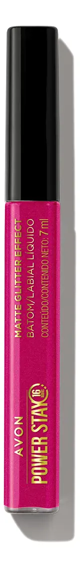 Batom Líquido Matte Power Stay Com Glitter 16h Avon- 7ml - Imagem 4