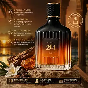Botica 214 Arabian Oasis Edp Masculino - Boticário 90ml