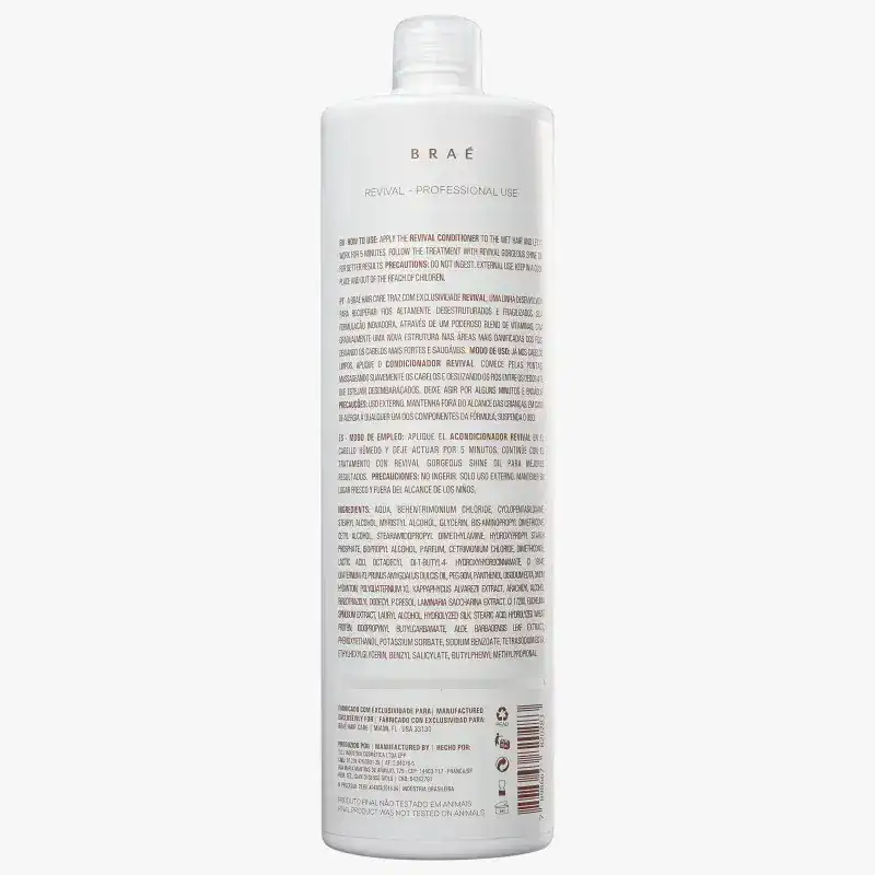 Kit Braé Revival Reconstrutor Shampoo 1l E Condicionador 1l - Imagem 2