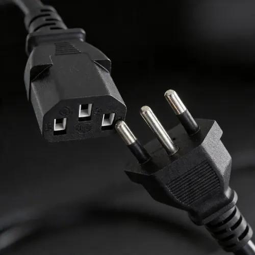 Cabo De Força 10a Bipolar Oitinho Para Impressoras, Fonte Notebook, Ps2, Ps3, Ps4, Ps5, Jbl, Xbox, Smart Tv, Fio Energia - Trinity - Imagem 3