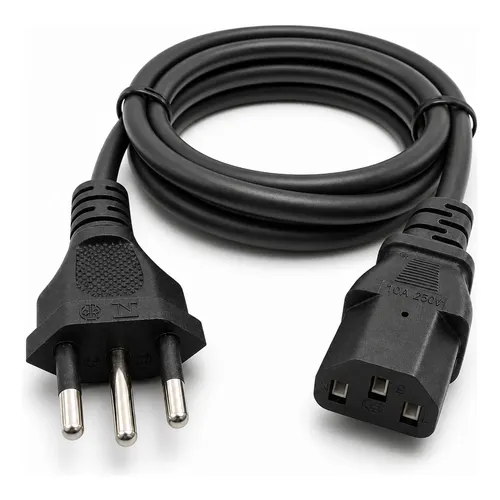 Cabo De Força 10a Bipolar Oitinho Para Impressoras, Fonte Notebook, Ps2, Ps3, Ps4, Ps5, Jbl, Xbox, Smart Tv, Fio Energia - Trinity - Imagem 5