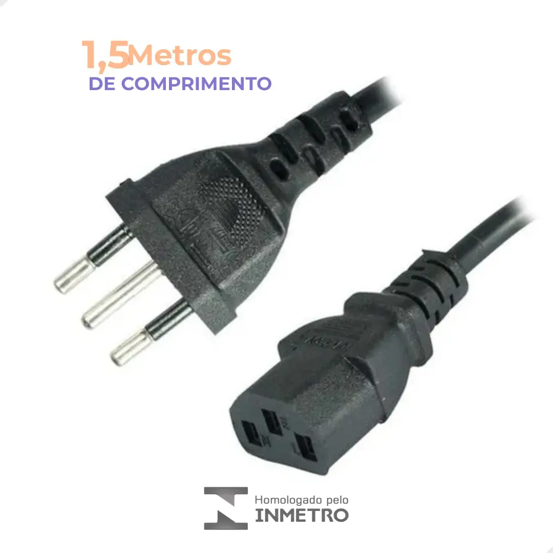 Cabo de Força Hardline Tripolar Panela Pressão Elétrica Arroz Fio Fonte Monitor Pc Energia Tomada - Marca Hardline - Imagem 7