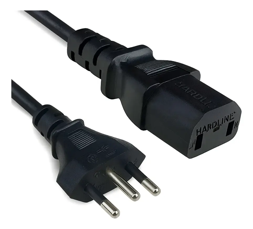 Cabo de Força Hardline Tripolar Panela Pressão Elétrica Arroz Fio Fonte Monitor Pc Energia Tomada - Marca Hardline - Imagem 4