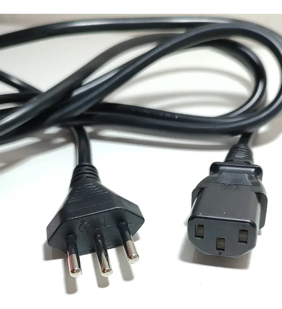 Plus Do Brasil Cabo De Força Energia 10a Tripolar P/ Pc Fonte Computador Cpu Monitor Eletrônicos C13 Panela Eletrica Pressão Robo Aspirador Bivolt Certificado Inmetro - 100% Cobre C/ Aterramento Real - Imagem 4