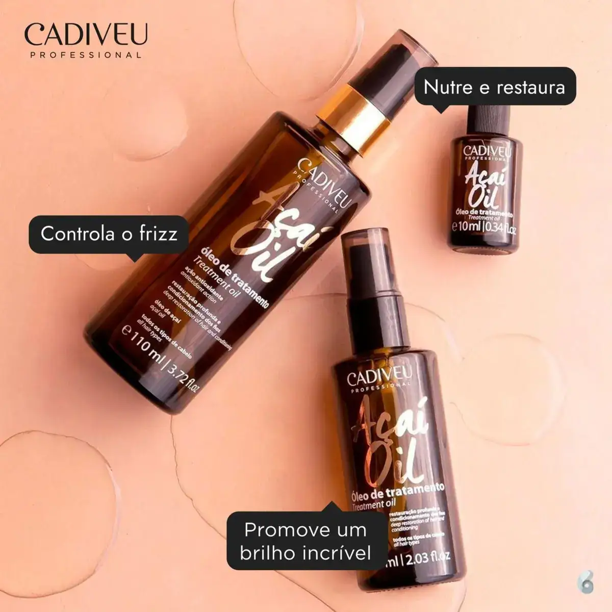 Cadiveu Professional Açaí Oil-óleo De Tratamento 60ml - Imagem 2