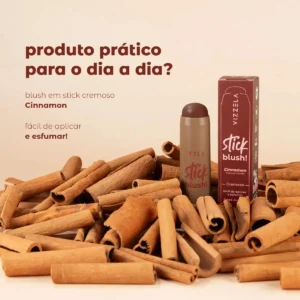 Blush Stick Cinnamon Canela Marrom Bastão Original Vegano Vizzela
