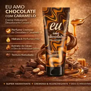 Hidratante Corporal Jequiti Eu Chocolate com Caramelo, 200 ml