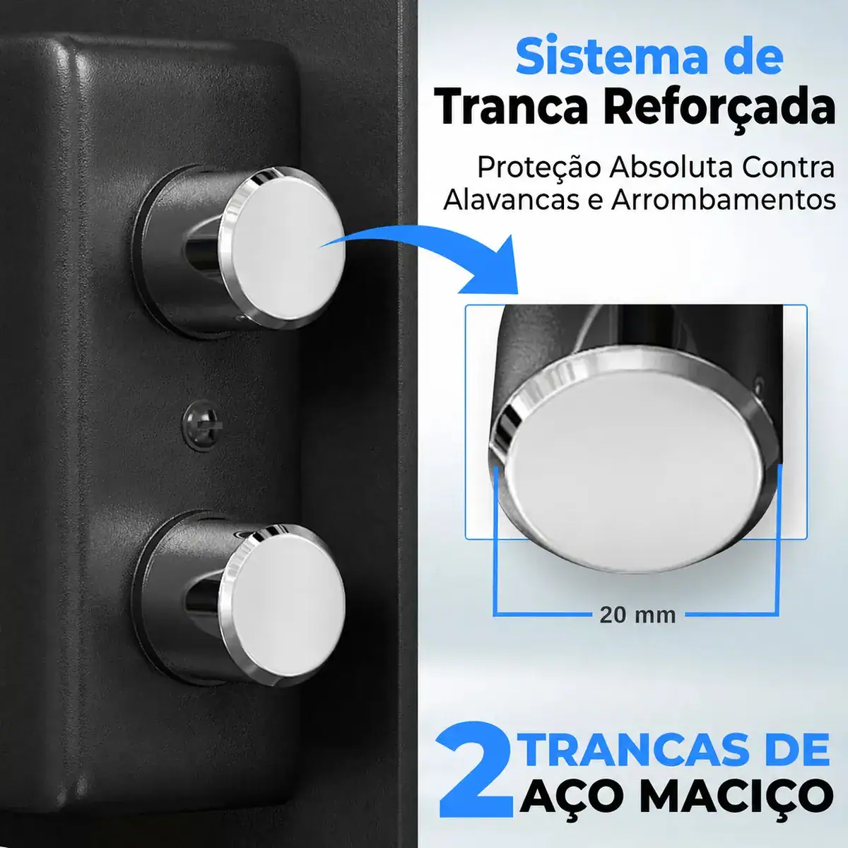 Cofre Eletrônico Digital Serenelife Aço Senha E Chave 23x17x17 - Imagem 2
