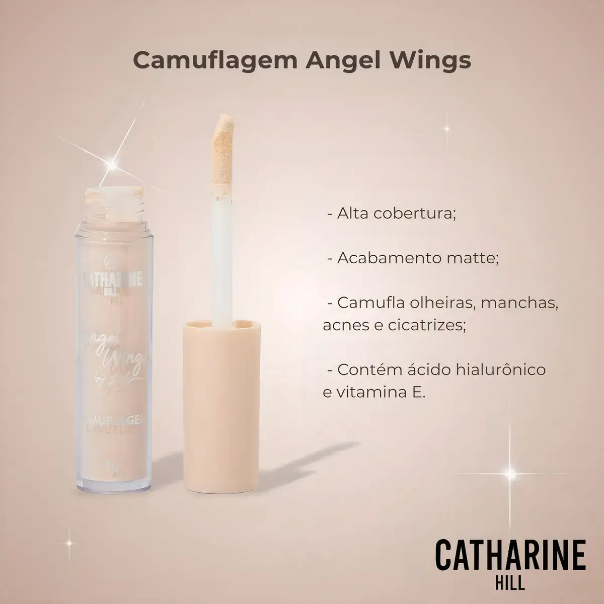 Corretivo Camuflagem Catharine Hill Angel Wings Pri Lessa tom A3 com 8ml Alta Cobertura - Imagem 3