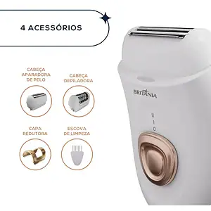 Depilador Britânia Bivolt 4 Acessórios Bdp04 Branco