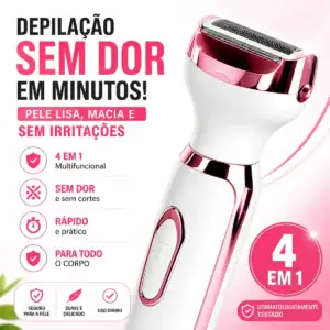 Maquina Depilador Elétrico Feminino 4 Em 1 Pelos Íntimos
