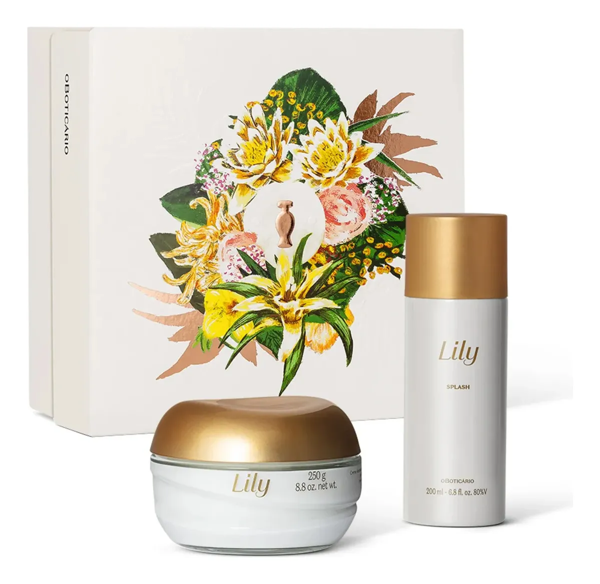 Kit Presente O Boticário Lily Acetinado Creme + Body Splash - Imagem 5