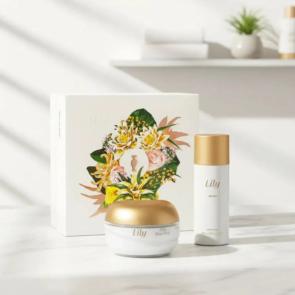 Kit Presente O Boticário Lily Acetinado Creme + Body Splash - Imagem 2