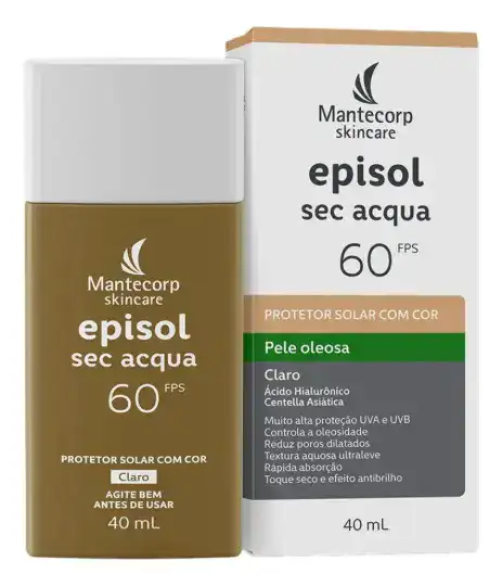 Mantecorp Episol Sec Acqua Protetor Solar Fps 60 Claro 40ml Cor Claro
