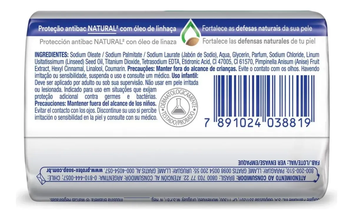 Kit C/12 Un Sabonete Barra Antibac Protex Erva Doce 85g - Imagem 5