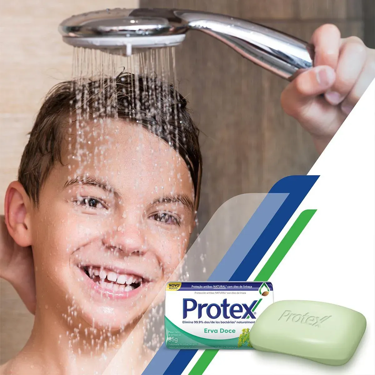 Kit C/12 Un Sabonete Barra Antibac Protex Erva Doce 85g - Imagem 2