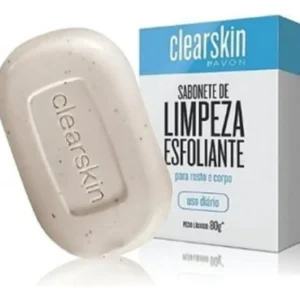 Sabonete Facial de Limpeza Esfoliante Avon Clearskin com Ácido Salicílico 70g