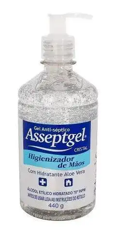 Gel Antisséptico Higienizador De Mãos 420g Asseptgel Kit C/3 - Imagem 2