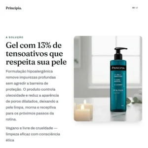 Gel De Limpeza Poros Dilatados Principia Gl-01 Salicilico 350ml Oleosa Todo Tipo De Pele Dia/noite