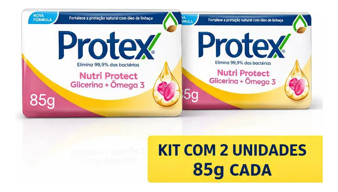 Kit 2x Protex Nutri Protect Glicerina E Omega 3 85g Cada - Imagem 7