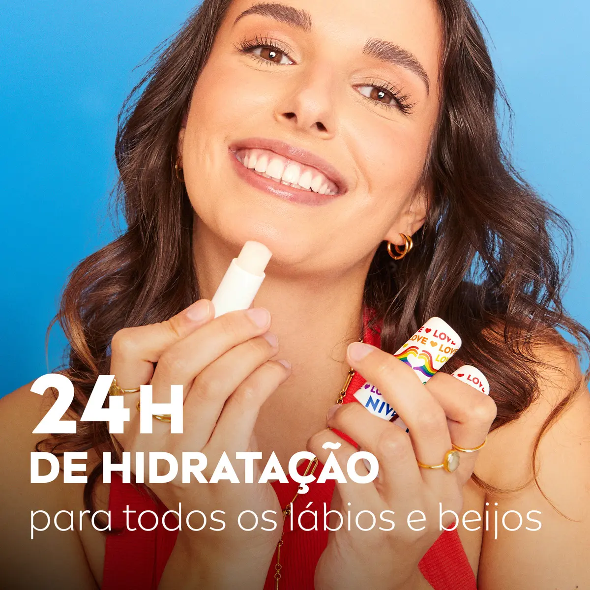 NIVEA Hidratante Labial Original Care Orgulho 4,8g, Edição Limitada, Hidratação Intensa 24h, Protege contra Ressecamento, Cuidado Diário, Manteiga de Karité - Imagem 6