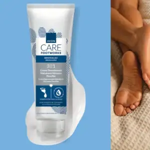 Creme hidratante noturno para pés Avon Care Footworks 80 G