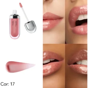 3d Hydra Lipgloss Cor 17 Com Nota Fisc. Cor Rosa