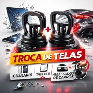 Kit 2 Ventosas Tira Amassado Porta Carro Moto Celular Tablet