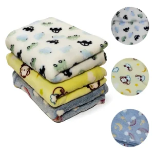 Kit 3 Manta Bebê Antialérgica Soft 1,00 X 0,70 Cm Estampadas