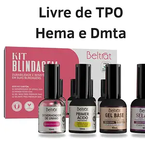 Kit Blindagem Das Unhas Preparadores E Gel Capa Base Beltrat