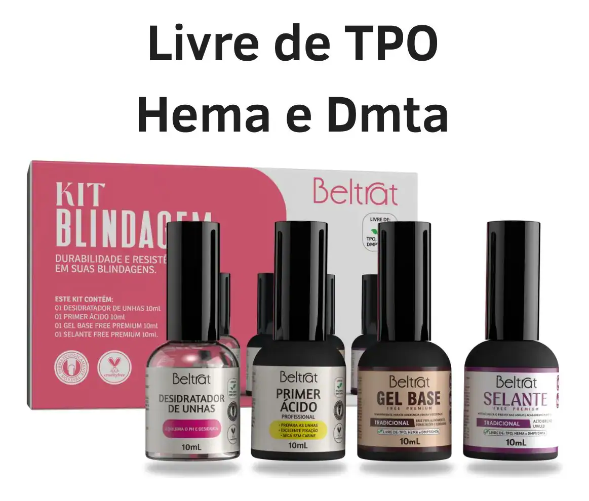 Kit Blindagem Das Unhas Preparadores E Gel Capa Base Beltrat