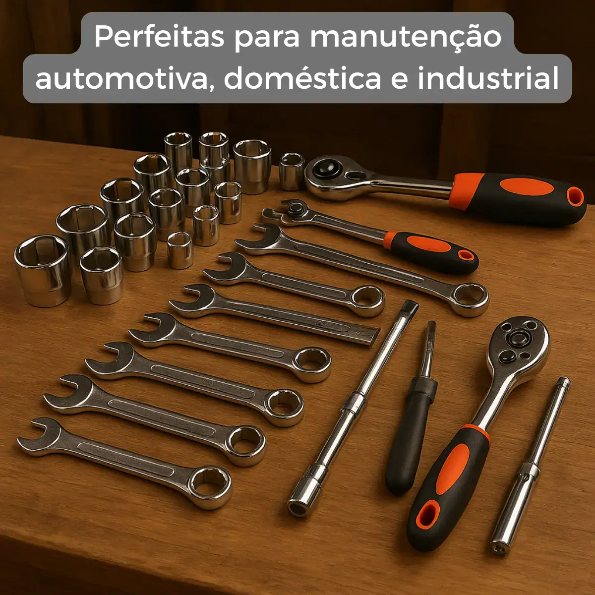 Jogo De Soquetes 61 Peças Maleta Ferramentas Profissional Aço Cromo Vanádio Catraca Completa Automotiva Oficina Mecânica- Smarter Tools - Imagem 6