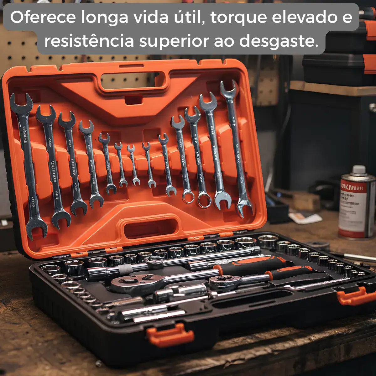 Jogo De Soquetes 61 Peças Maleta Ferramentas Profissional Aço Cromo Vanádio Catraca Completa Automotiva Oficina Mecânica- Smarter Tools - Imagem 5