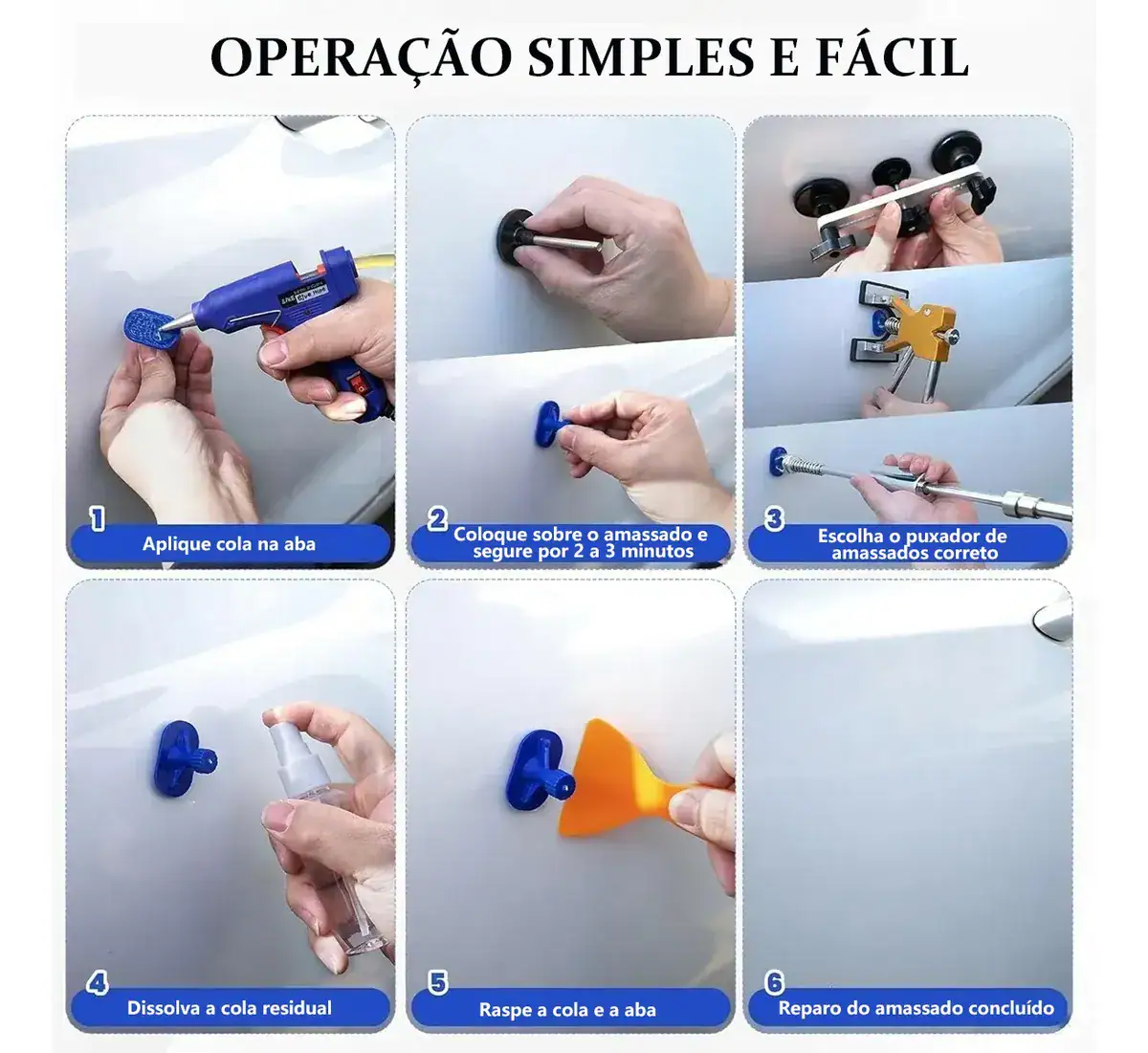 Kit 87 Pçs Completo Repuxadeira Ventosa Tira Amassado - Imagem 3