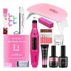 Kit Alongamento De Unhas Polygel Gel Uv Led Cabine Lixadeira