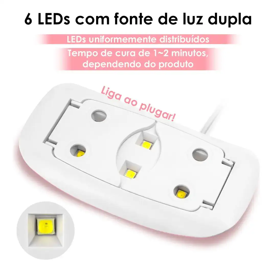 Kit Alongamento De Unhas Polygel Gel Uv Led Cabine Lixadeira - Imagem 4