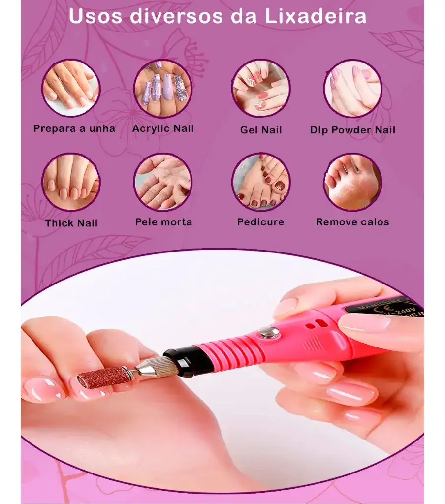Kit Alongamento De Unhas Polygel Gel Uv Led Cabine Lixadeira - Imagem 3