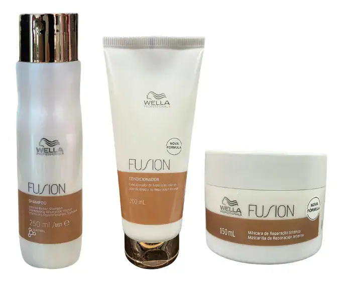 Kit Wella Fusion Shampoo 250ml + Cond 200ml + Másc 150g - Imagem 3