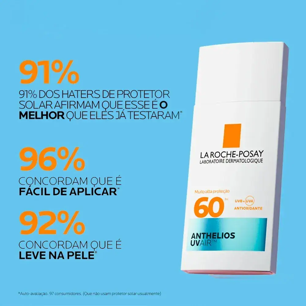 La Roche-Posay Protetor Solar Facial UvAir FPS60 45ml - Imagem 4