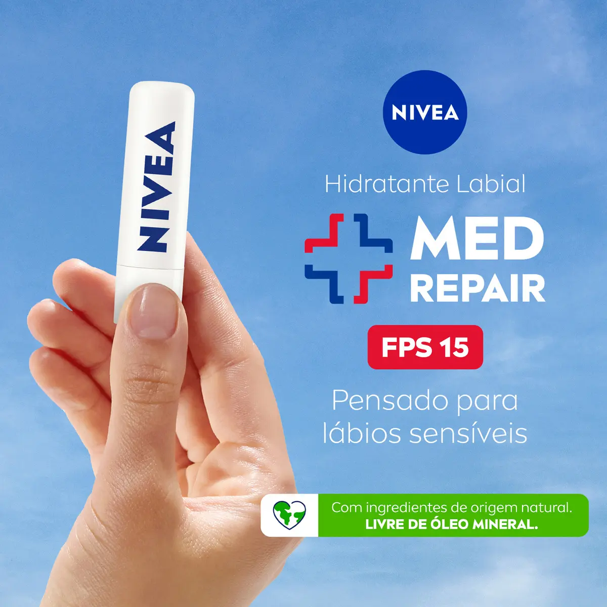 NIVEA Protetor Labial Med Repair FPS15 4,8g, Hidratação Intensa 24h, Alívio Imediato, Protege a Barreira da Pele, Cuidado Diário, Manteiga de Karité, Lábios Sensíveis - Imagem 6