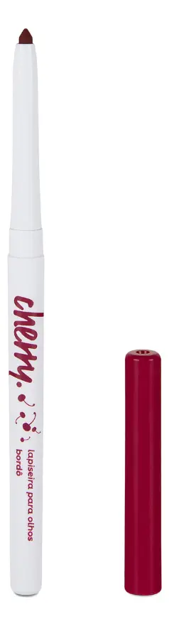 Lápis Delineador Para Olhos Vizzela Bordô Prova Dágua Cherry - Imagem 4