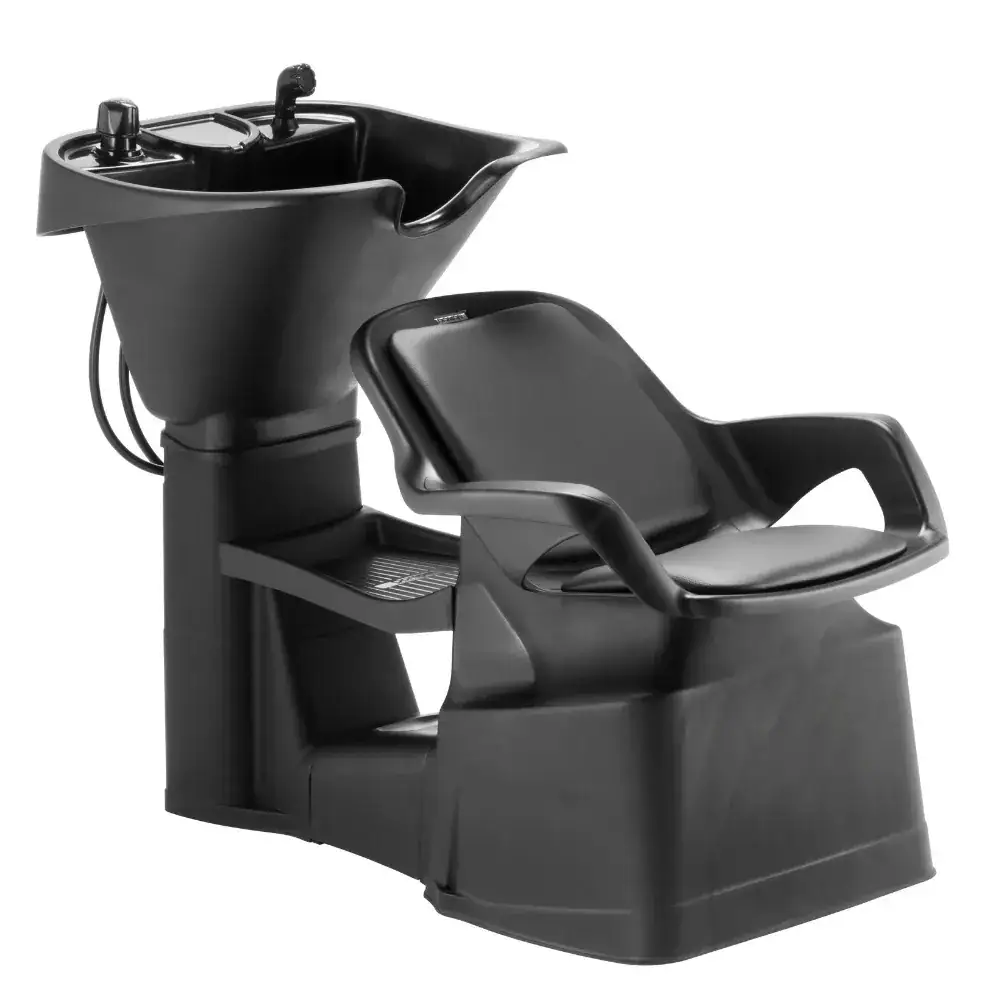 Lavatório de Cabelo para Salão Cuba Reclinável Profissional Dompel Champ Smart Preto + Bandeja - Imagem 7